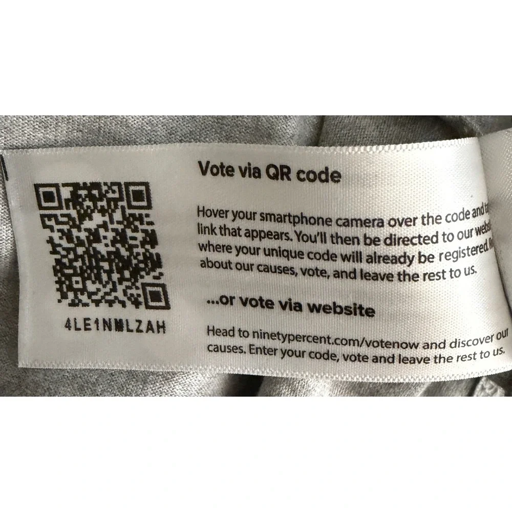 NINETY PERCENT Oversized Grey Marl Organic Cotton T Shirt Size S - Picture 6 of 8